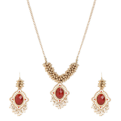 Gold Beads Jewelry Set Set