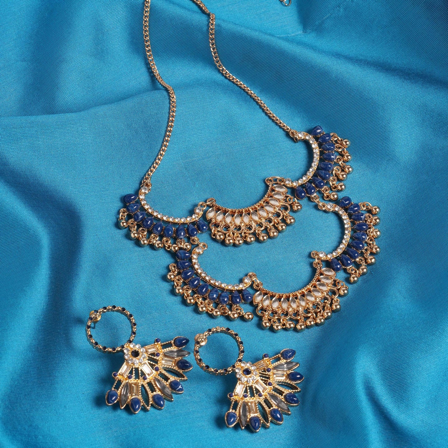 Navy Gold Jewelry Set