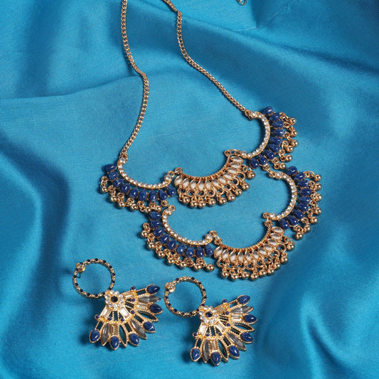 Navy Gold Jewelry Set
