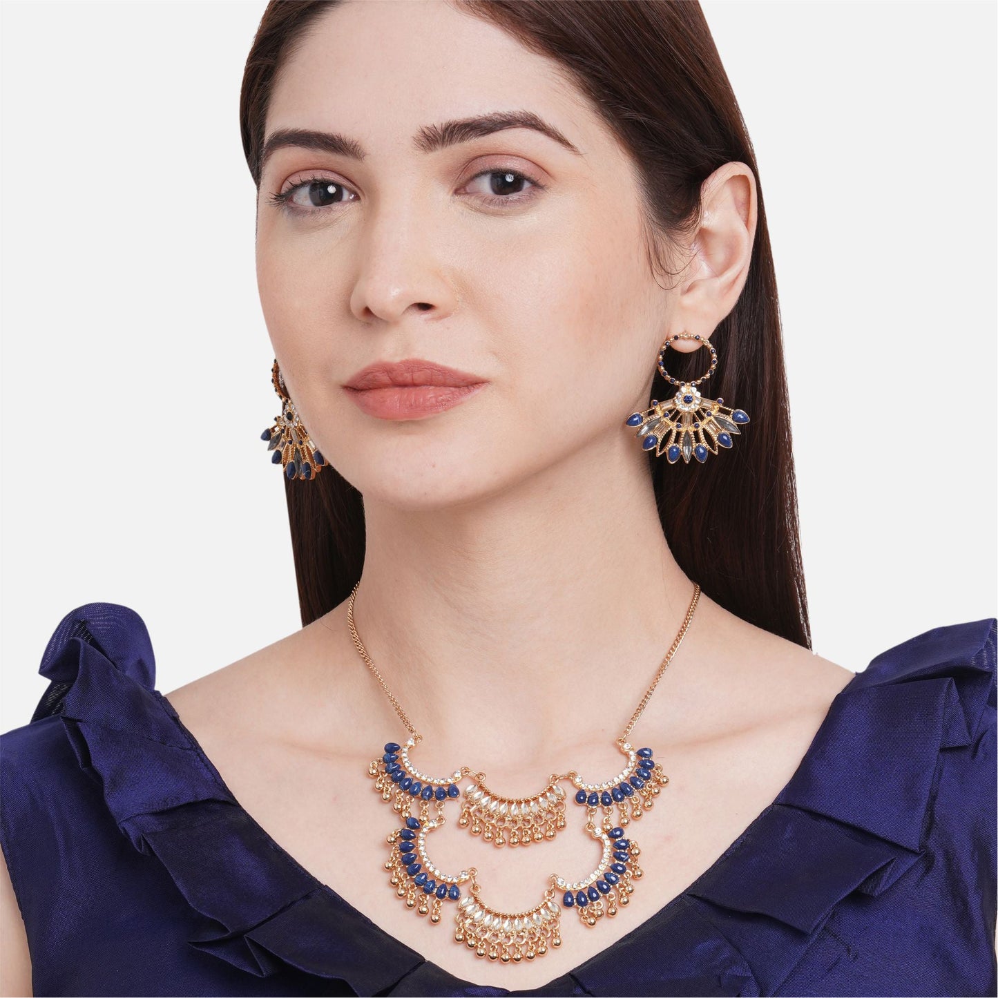 Navy Gold Jewelry Set