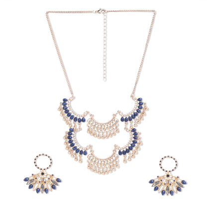 Navy Gold Jewelry Set