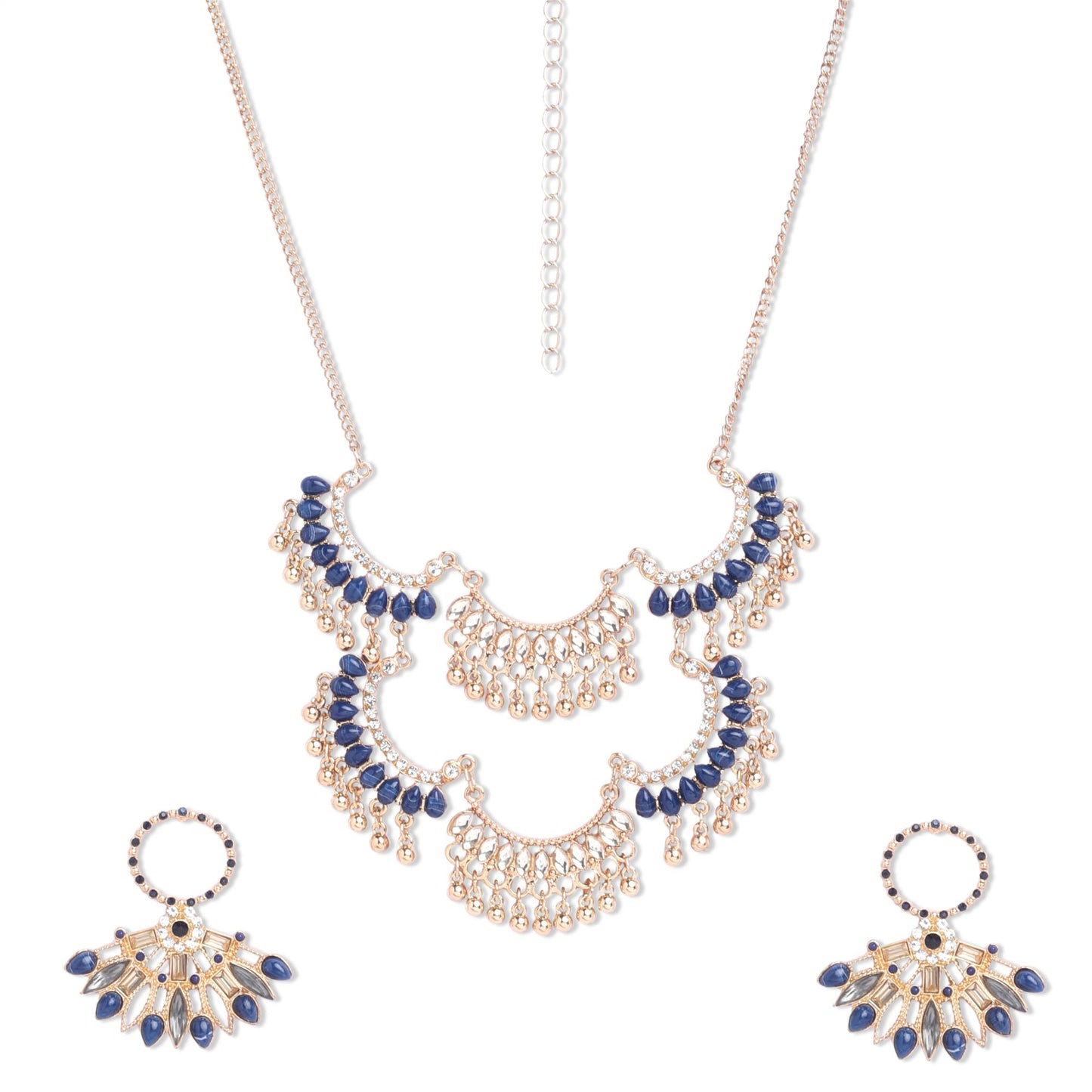 Navy Gold Jewelry Set