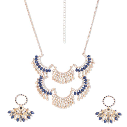 Navy Gold Jewelry Set