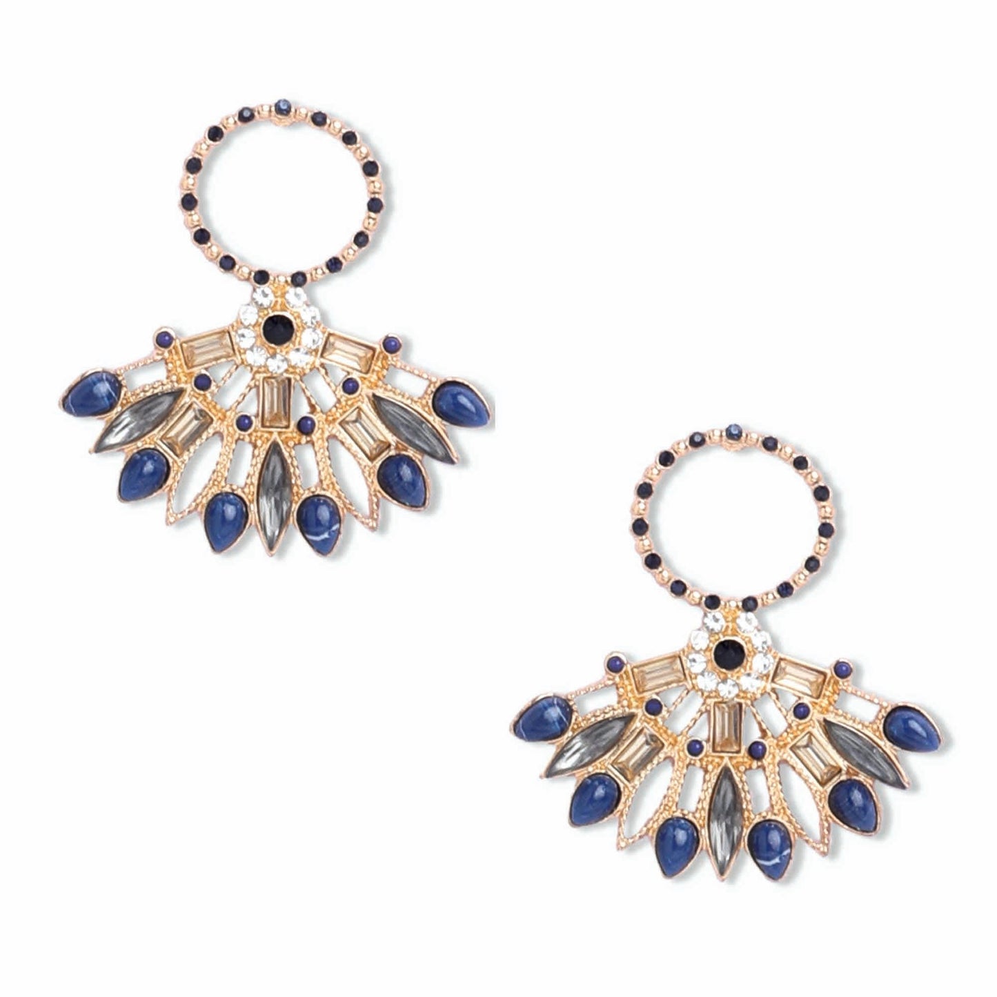 Navy Gold Jewelry Set