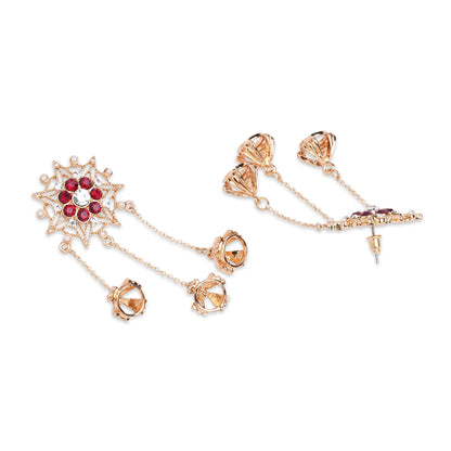 Red Gold Long Jhumkas