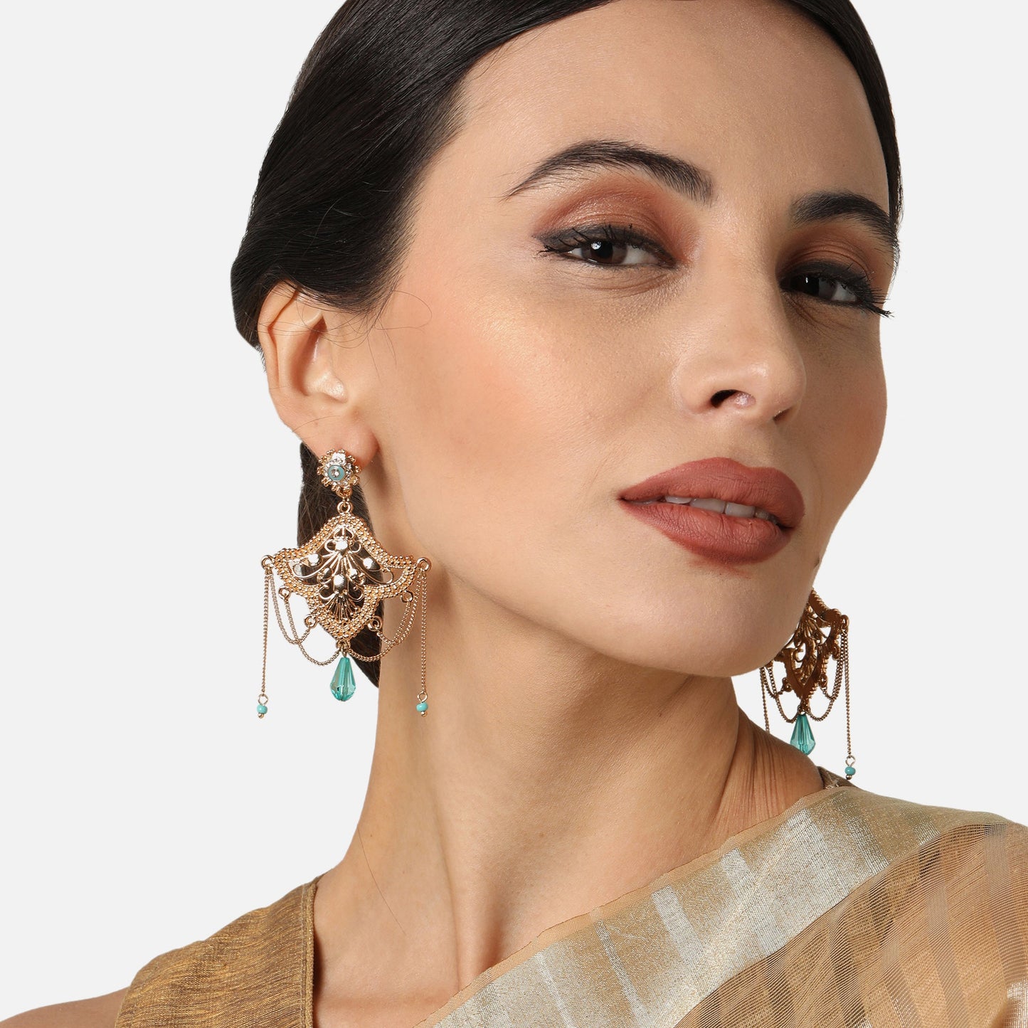 Gold Plated Long Earring