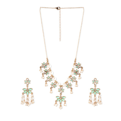 Mint  Green Kundan Jewelry Set