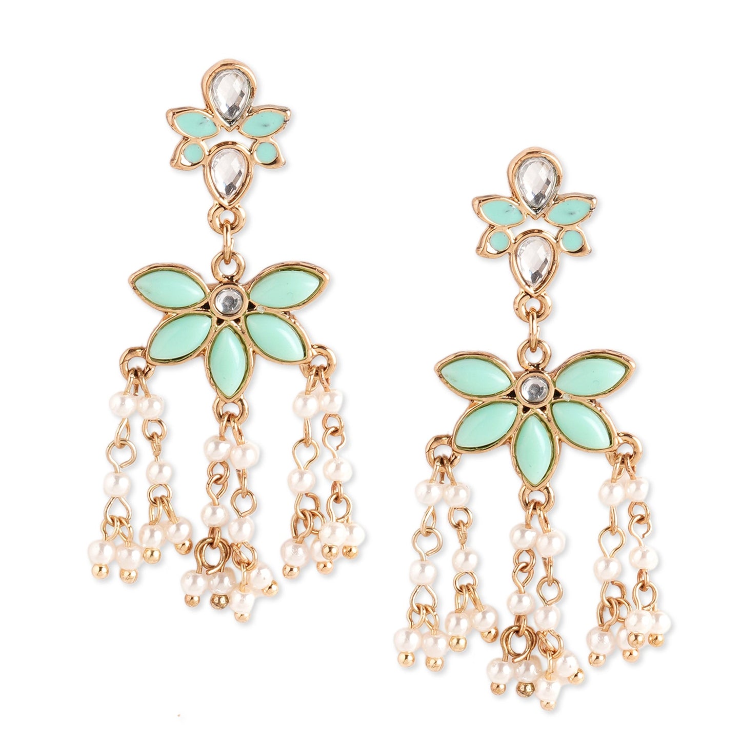 Mint  Green Kundan Jewelry Set