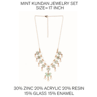Mint  Green Kundan Jewelry Set