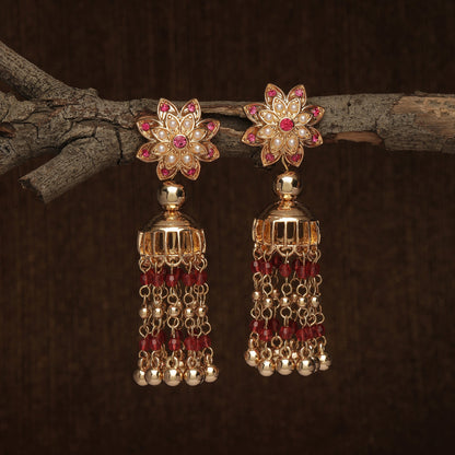 Gold Long Drop Earring