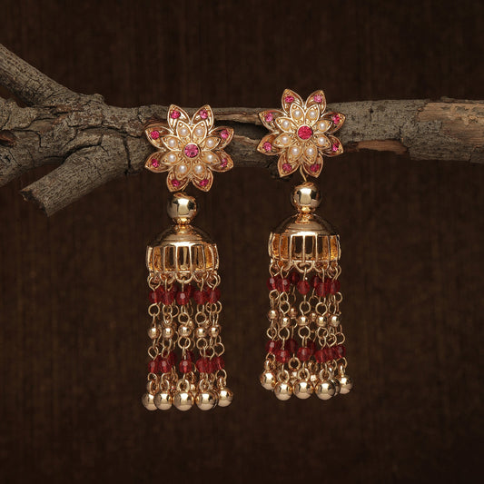 Gold Long Drop Earring