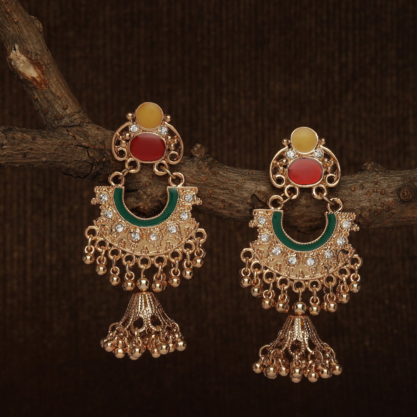Multi Ethnic Jhumkas Earring