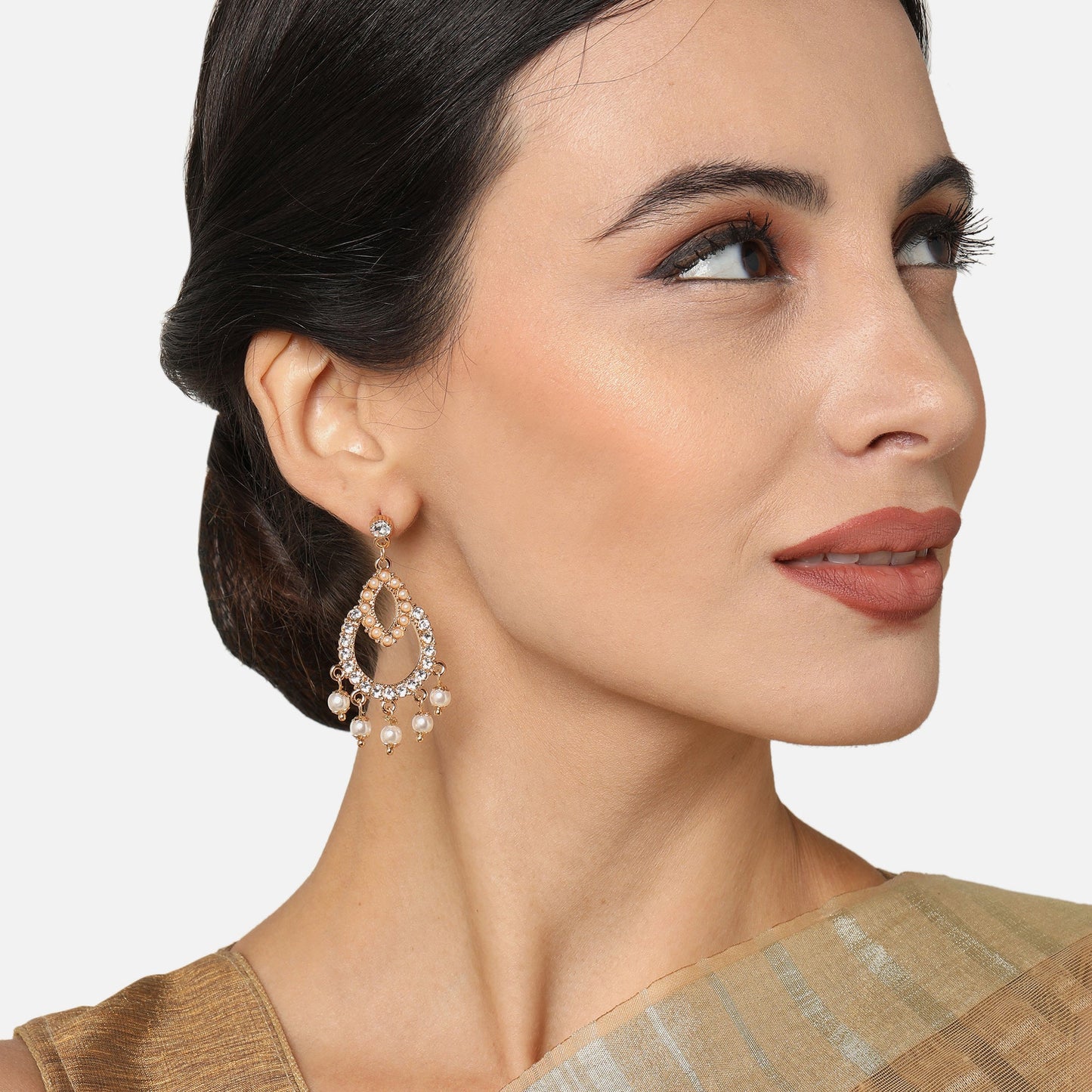 Gold Diamante Chandbalis