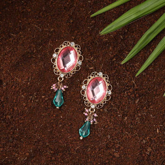 Pink Short Drop Earring