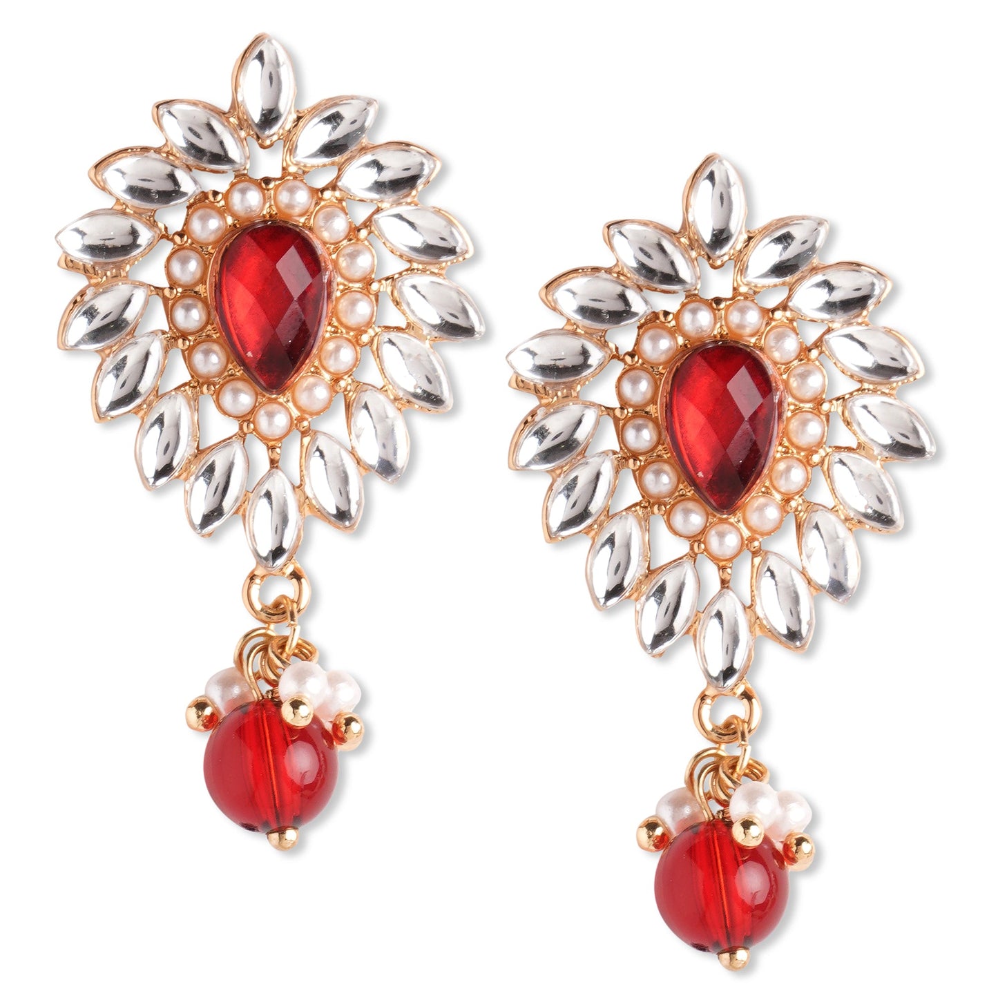 Red Kundan Jewelry Set