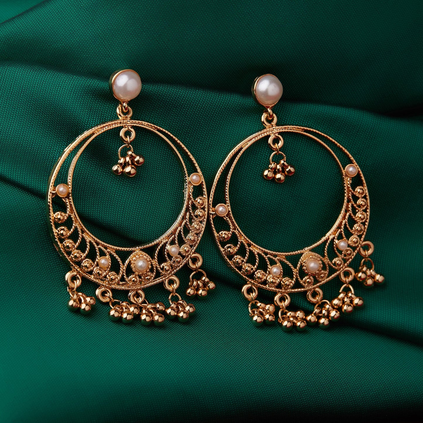 Gold Filigree Chanbalis Earrings