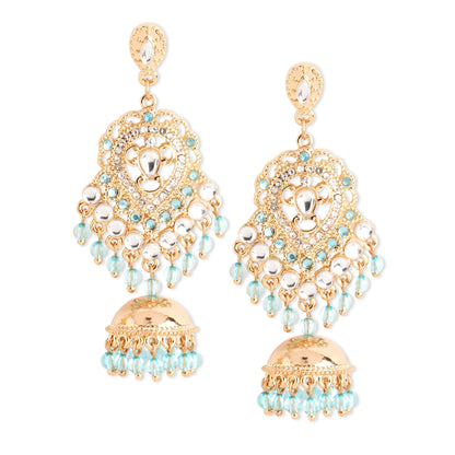 Gold Kundan Long Earring