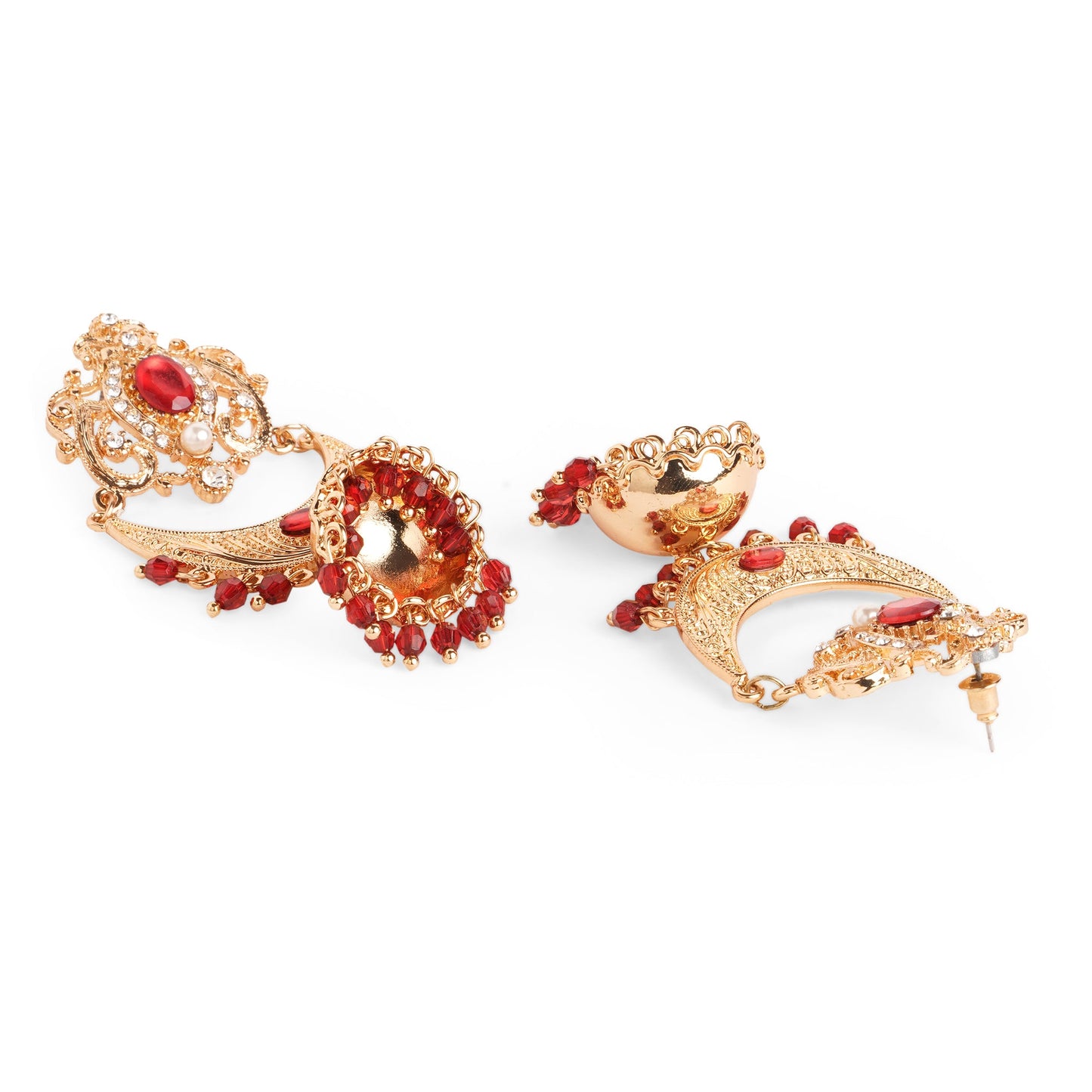 Red Gold Plated Jhumkas