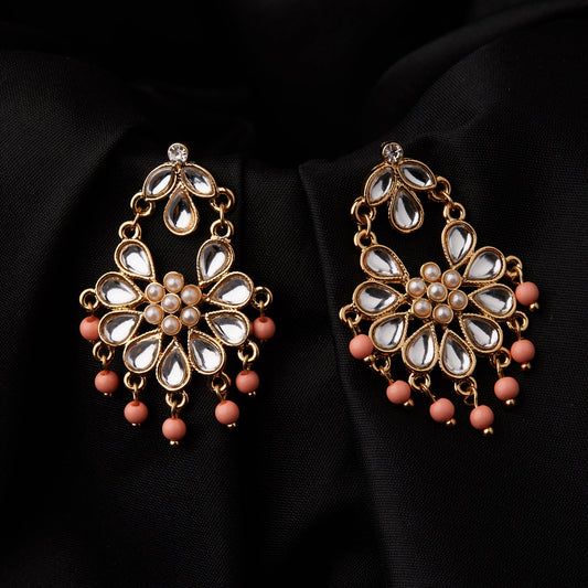 Corel Gold Plated Chandbalis Earring