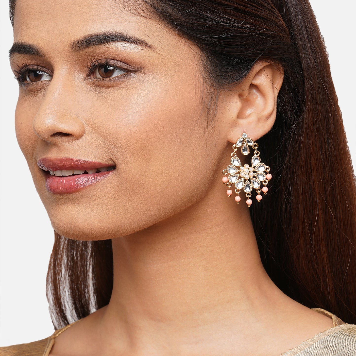 Corel Gold Plated Chandbalis Earring