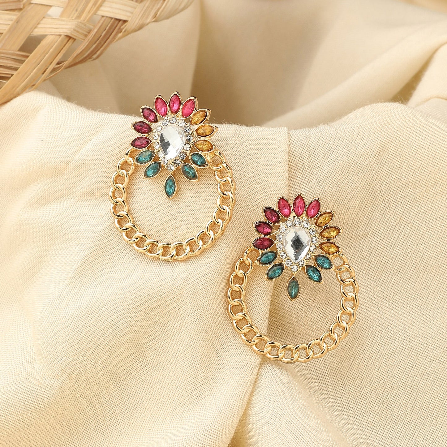 Multi Color Short Drop Earring