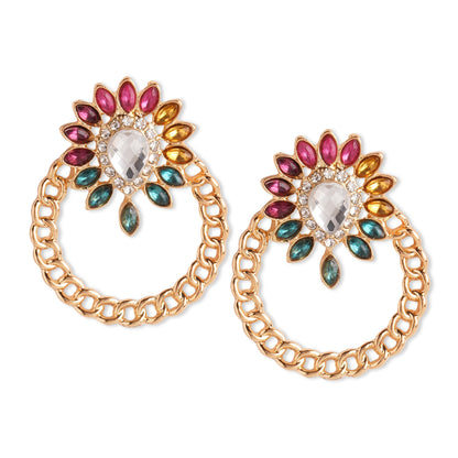 Multi Color Short Drop Earring