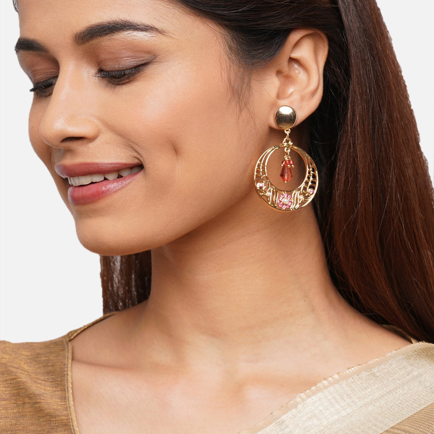 Multi Alloy Chand Bali Earrings