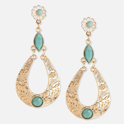 Turquoise Resin Long Drop Earring