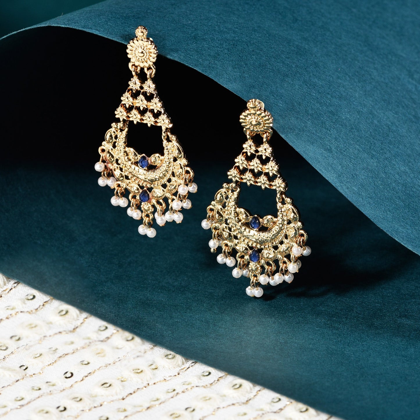 Gold Plated Short Earrings