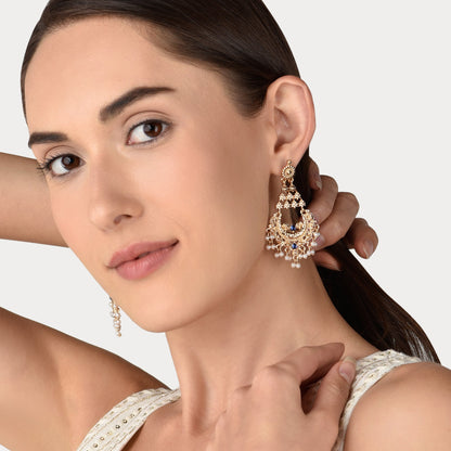 Gold Plated Short Earrings