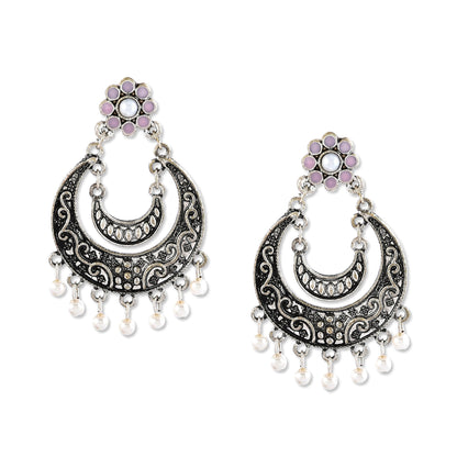 Silver Oxidized Chanbalis Earring
