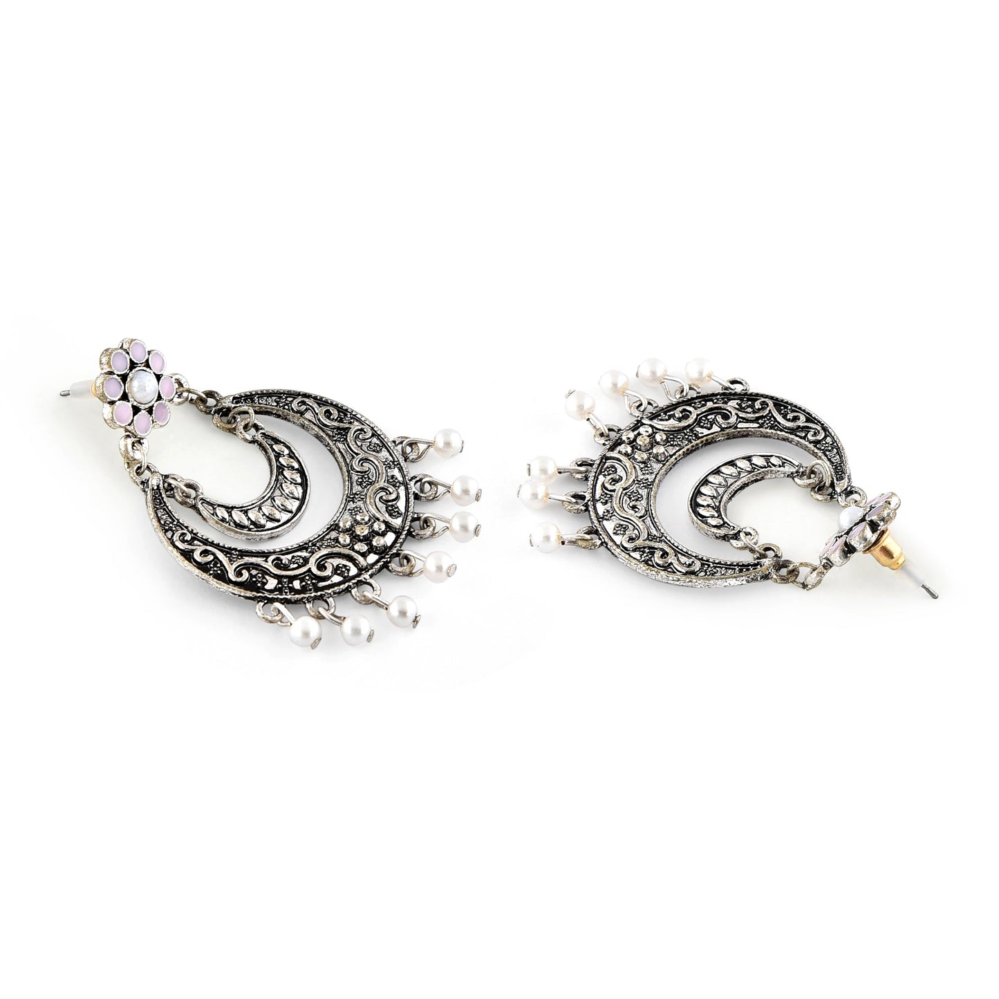 Silver Oxidized Chanbalis Earring