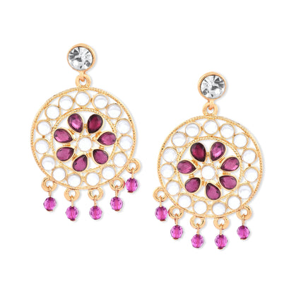 Pink Kundan Earrings