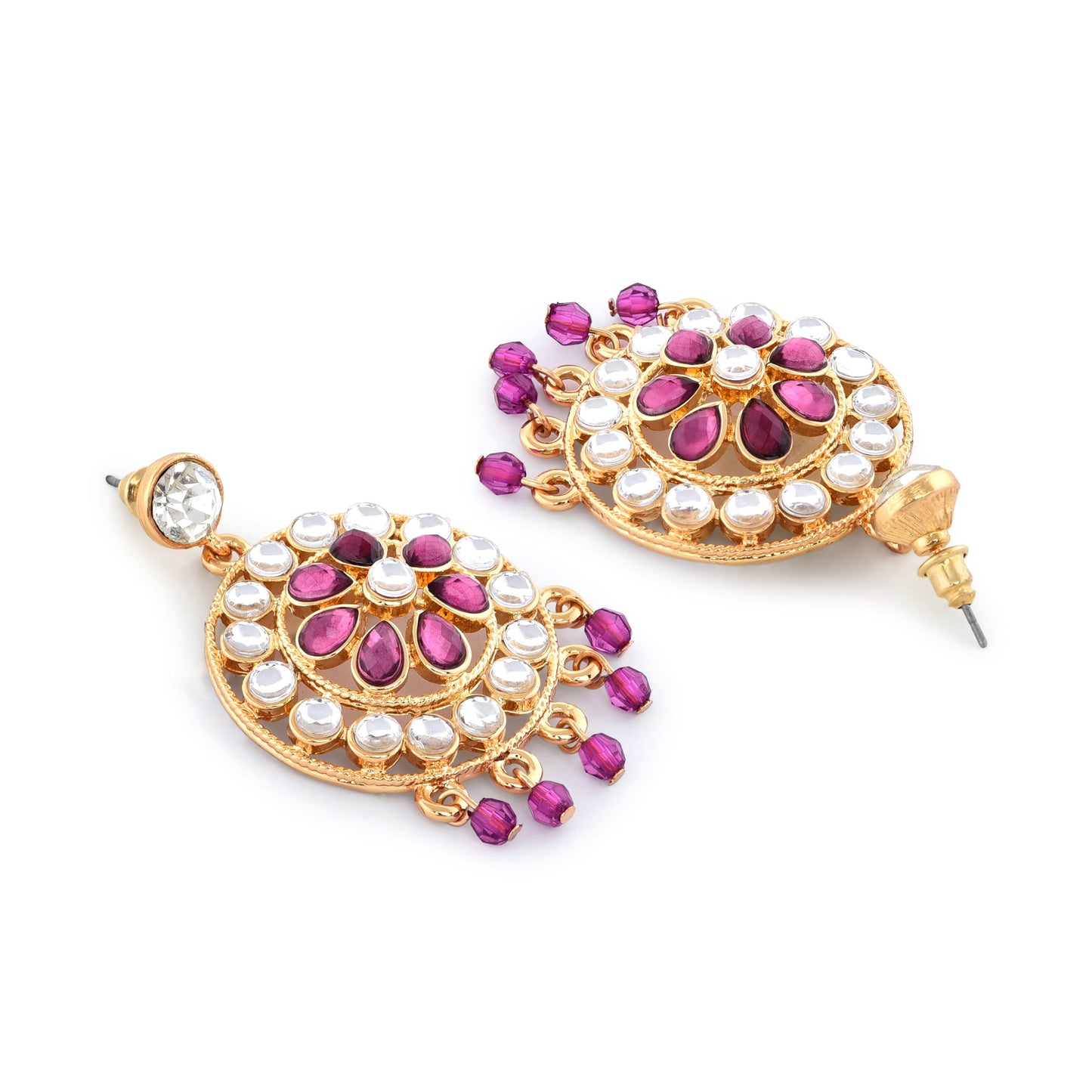 Pink Kundan Earrings