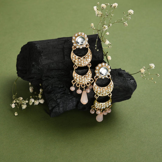 Gold Filigree Short Drop Earrings