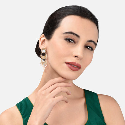 Gold Filigree Short Drop Earrings