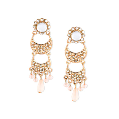 Gold Filigree Short Drop Earrings
