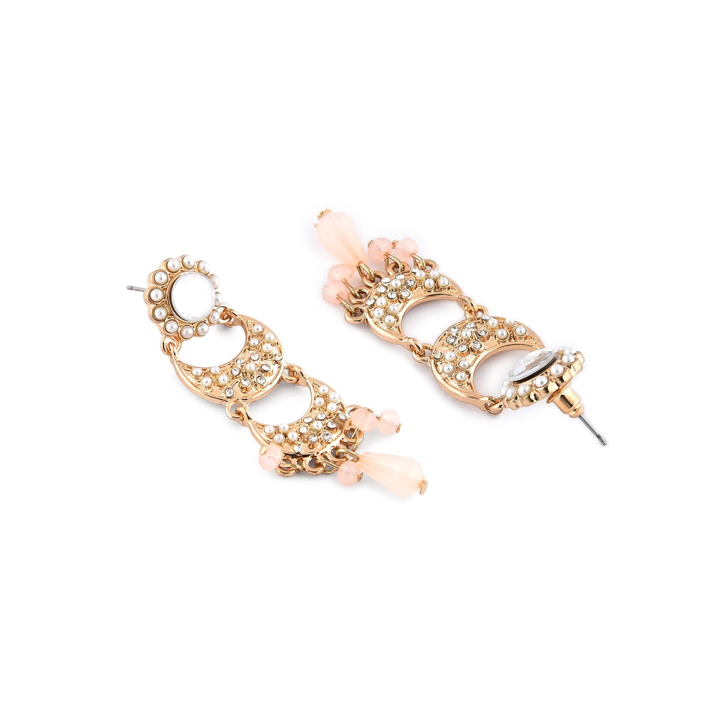 Gold Filigree Short Drop Earrings