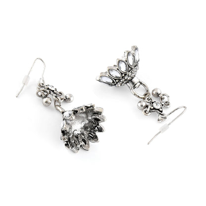 Silver Drop Pearl Earrings