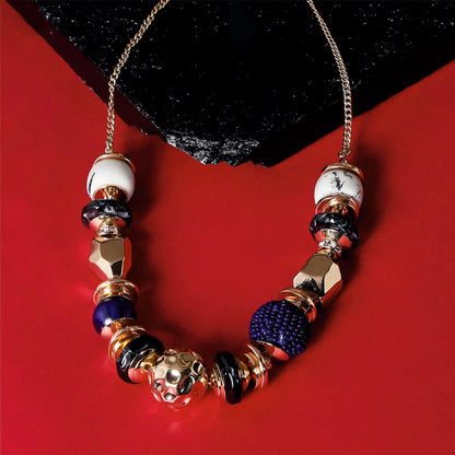 Multi Beaded Collar Necklace