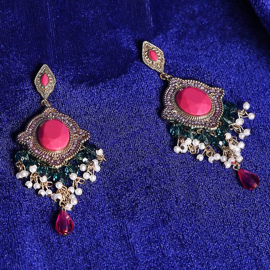 Multi Color Drop Earrings