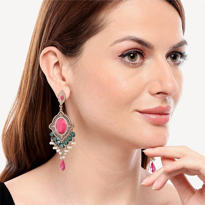 Multi Color Drop Earrings