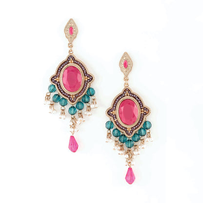 Multi Color Drop Earrings