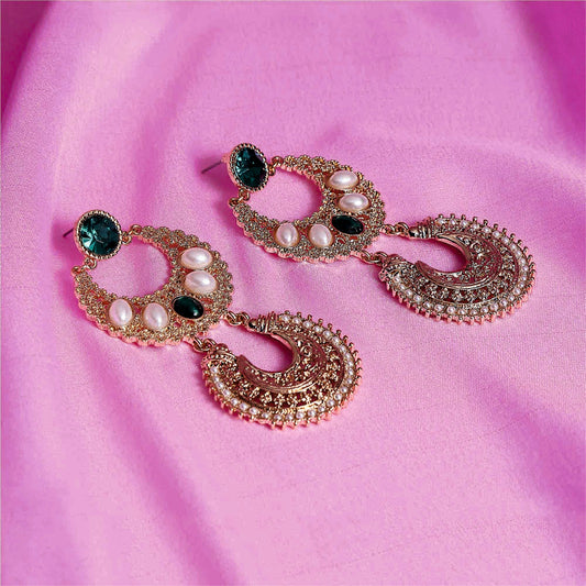 Green Drop Earrings