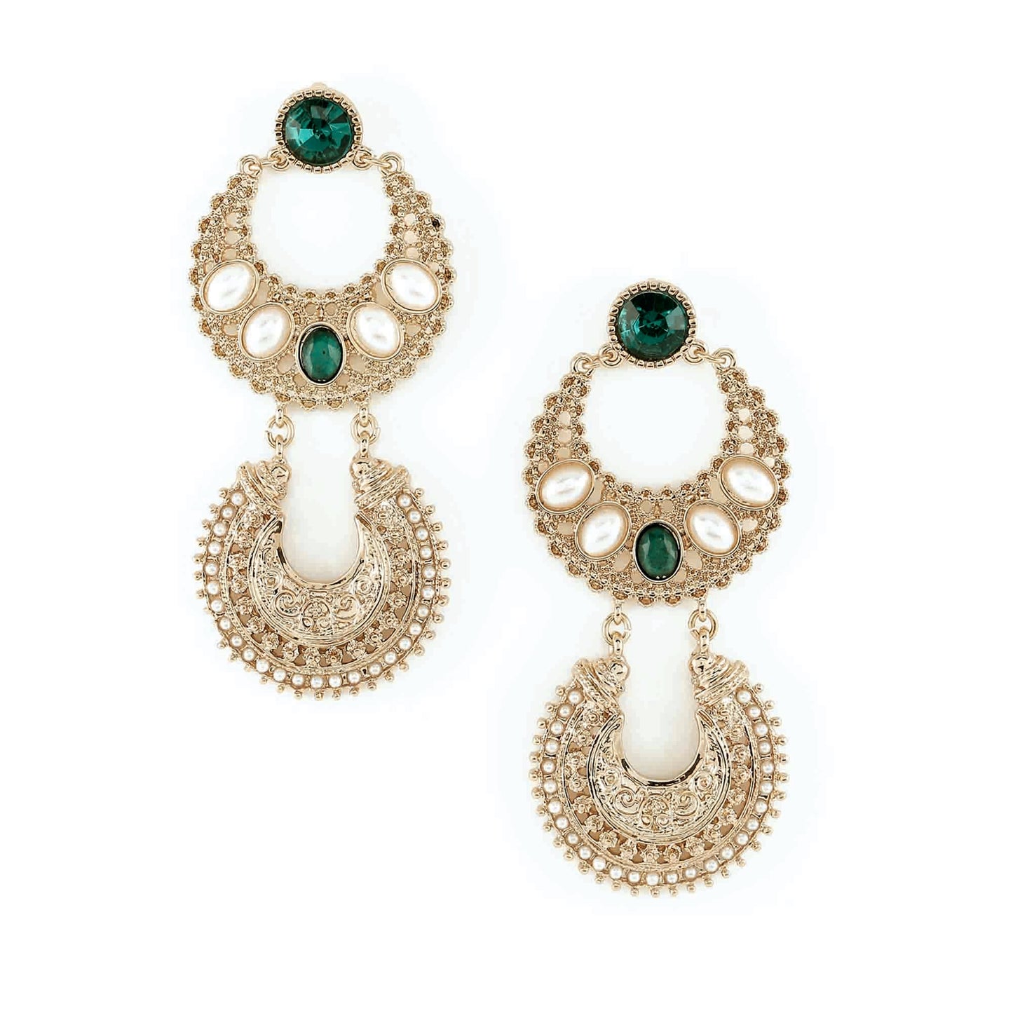 Green Drop Earrings