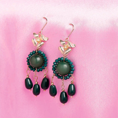 Green Stones Beads kundan Earring