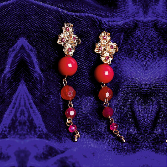 Pink Bead Earrings
