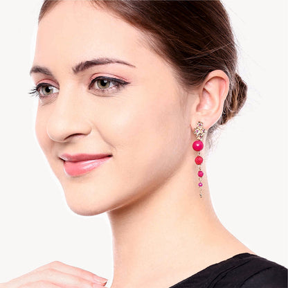 Pink Bead Earrings