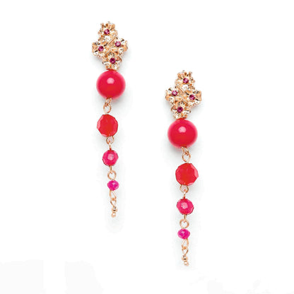 Pink Bead Earrings