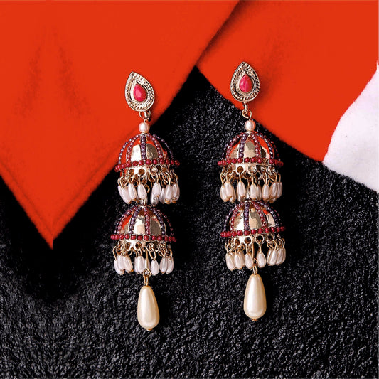 Multi Double Hanging Drop Earrings